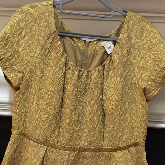 Elegant J.CREW Gold Women's Mini Dress - Picture 2 of 8